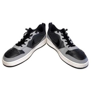 Nike Court Borough Low 2 Low Top Black Gray Youth Sz 5Y BQ5448-014